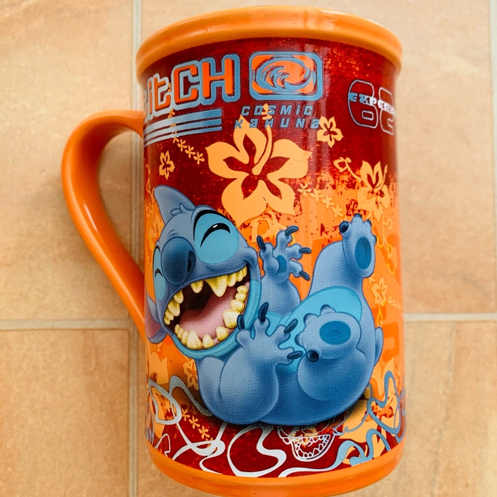 Disney Stitch 626 Orange Cosmic Kahuna 16 oz Coffee Mug